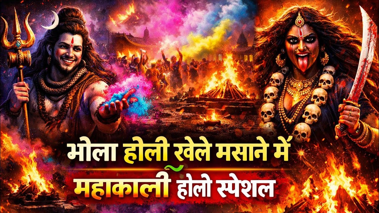 भोला होली खेले मसाने में 😱 | महाकाल होली स्पेशल 2026 🔱 | Mahakali Holi Mashup 💀:
