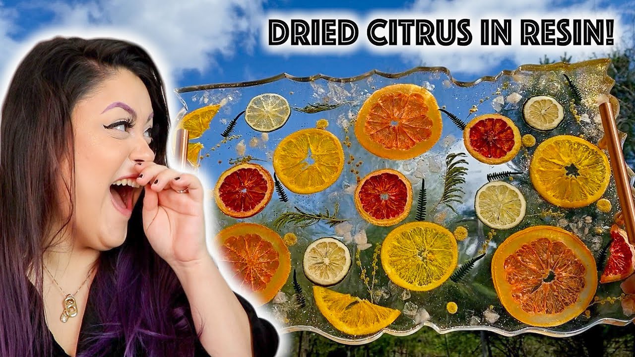 НАСТОЯЩИЕ СУХОФРУКТЫ В СМОЛЕ СВОИМИ РУКАМИ! ПОДНОС ИЗ СМОЛЫ С ФРУКТАМИ 🍊