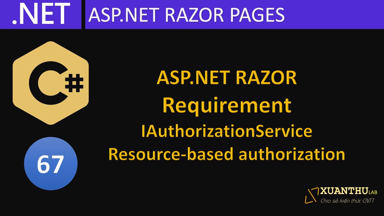 CS67- (ASP.NET Razor  18)  IAuthorizationService và xác thực quyền truy cập Resource-based ASP.NET