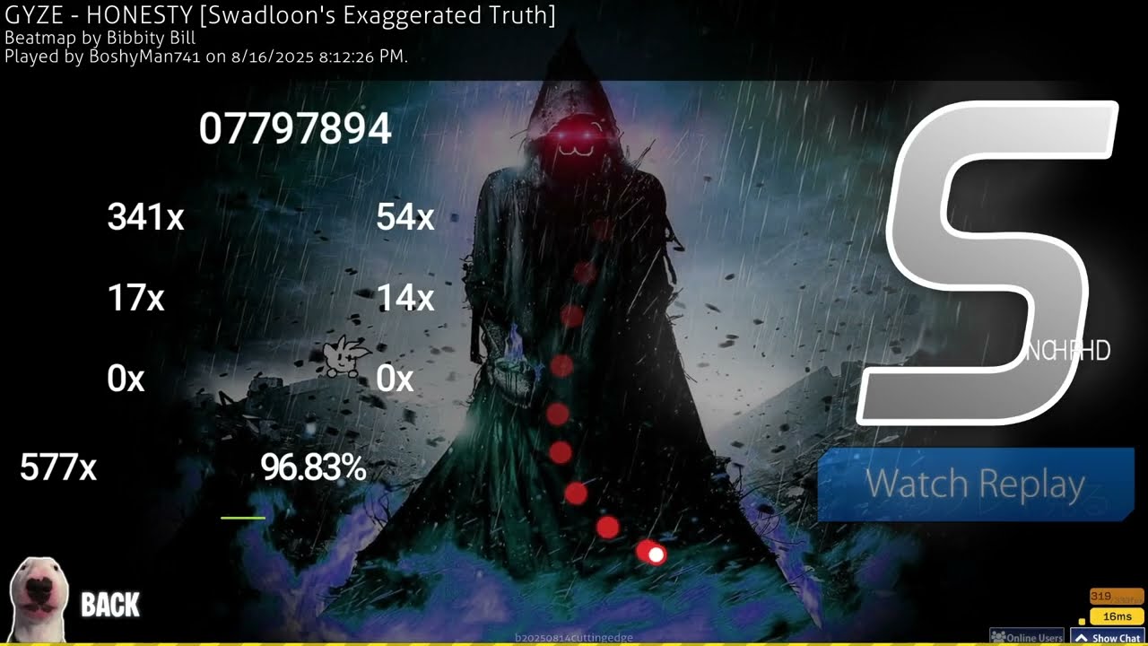 cs7.8 ar10.5 od11.1 honesty hddthr fc #1