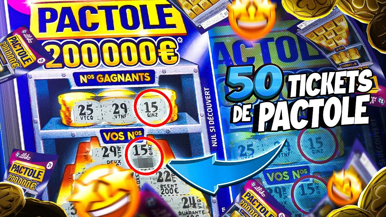 Je GRATTE 50 tickets PACTOLE ! (très beau gain)
