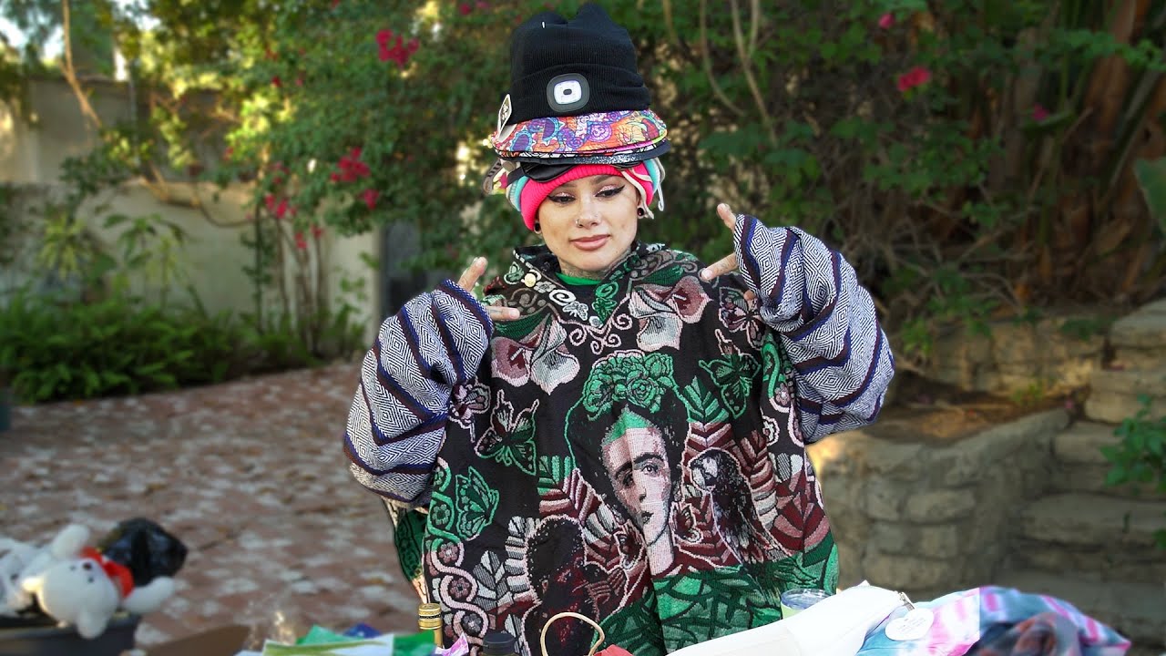 Opening fan mail and wearing it