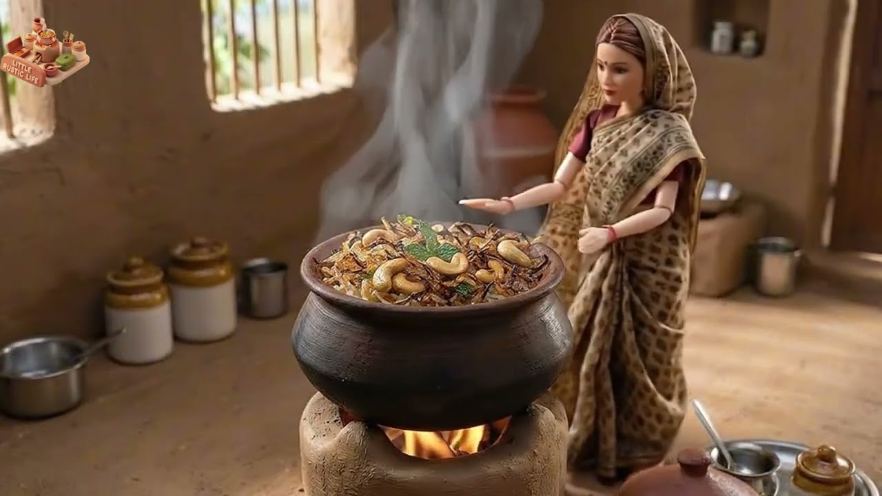 Miniature Cooking Handi Biryani ASRM | Indian Little Rustic Life