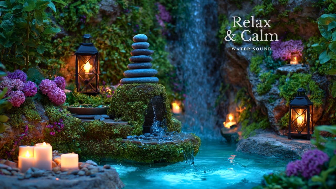 Soothing Music + Water Sounds 🌿 Calming Music for Sleep, Relaxation, Spa, Deep Healing Music