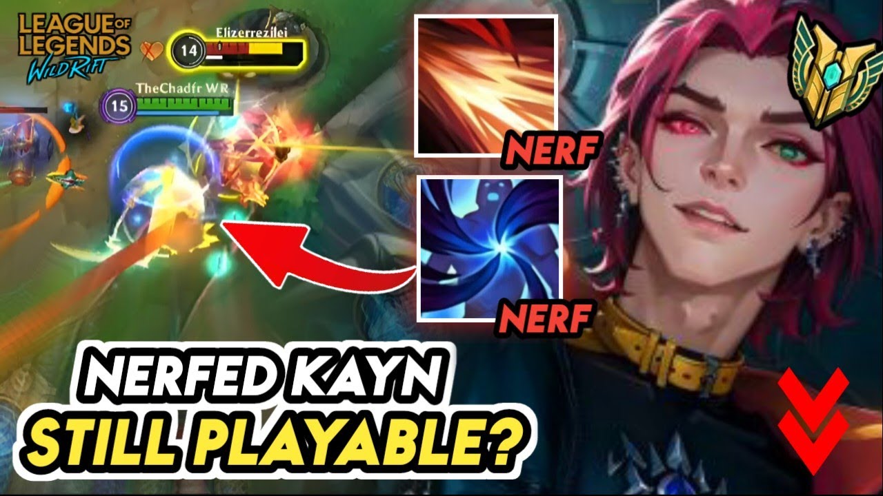 IS KAYN STILL PLAYABLE AFTER HUGE NERFS?? (PATCH 5.1B KAYN GAMEPLAY) | Wild Rift