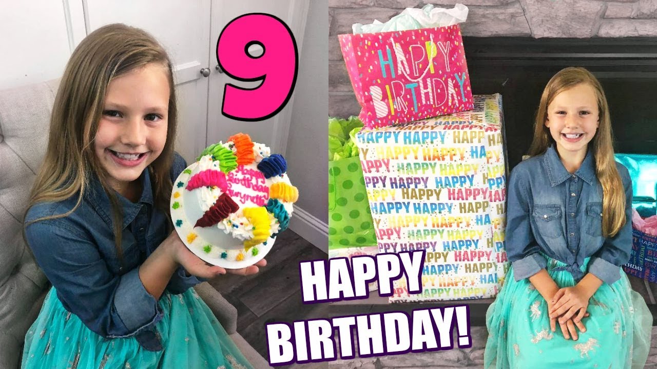 Gwyneth's 9th BIRTHDAY Morning Opening PRESENTS!