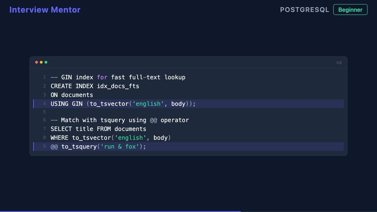 What is tsvector in PostgreSQL? Full-Text Search