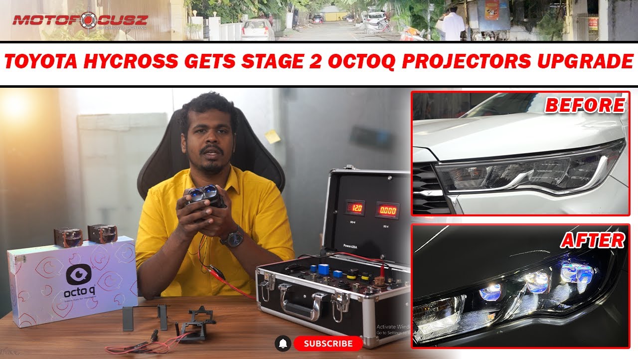 OCTO-Q Projectors | FE Retrofit Chennai | Toyota Innova Hycross Octoq Stage 2 Projector Setup