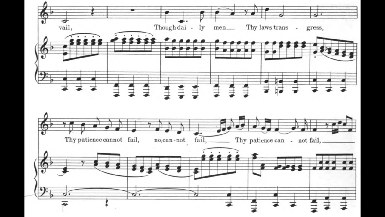 O Lord whose mercies numberless (Saul - G.F. Händel) Score Animation