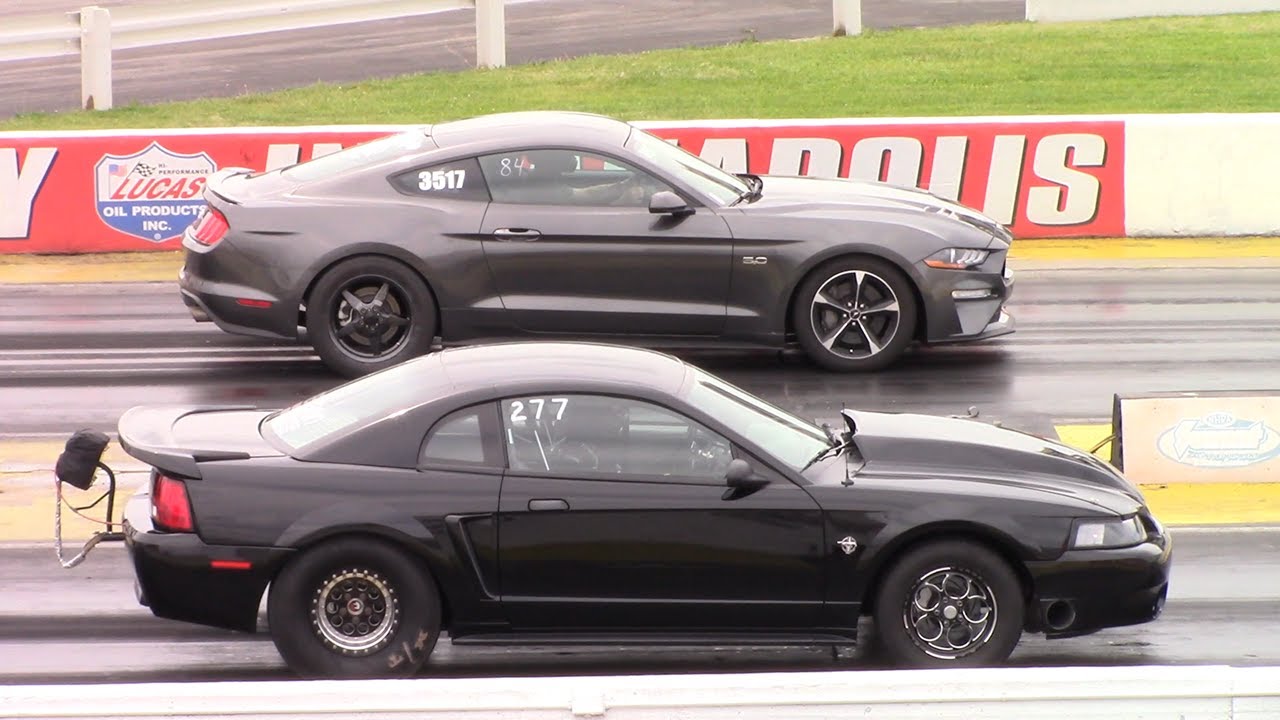 99 Mustang 88mm Turbo 427 SBF vs Hellion Twin Turbo S550 & More at Midwest Drags