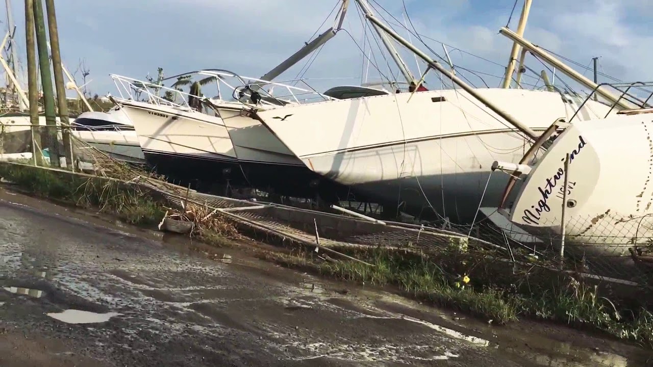 Hurricane damage from Irma and Maria on St. Thomas St. John and Tortola