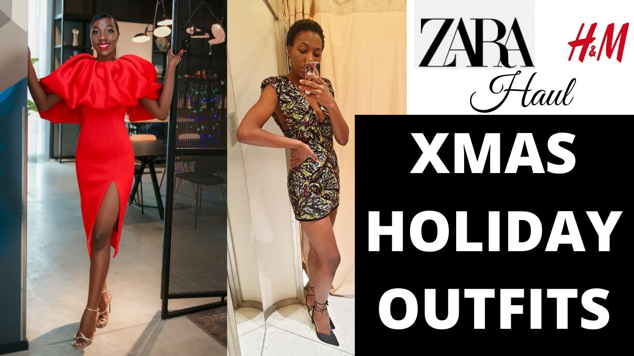 CHRISTMAS HOLIDAY OUTFITS 2021 | ZARA CHRISTMAS HAUL | H&M HOLIDAY COLLECTION | DAY 5 VLOGMAS 2021
