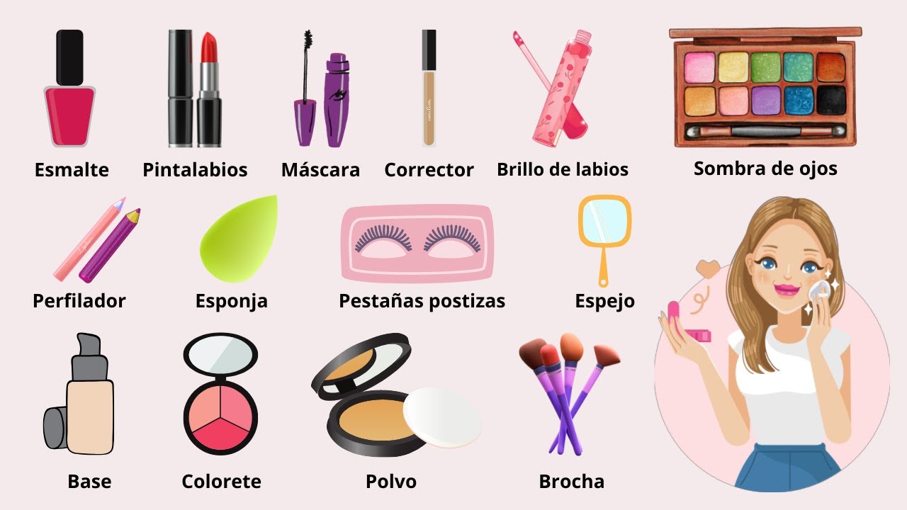 Learn Makeup & Cosmetics Vocabulary in Spanish. Makeup and Cosmetics in Spanish with Pictures.
