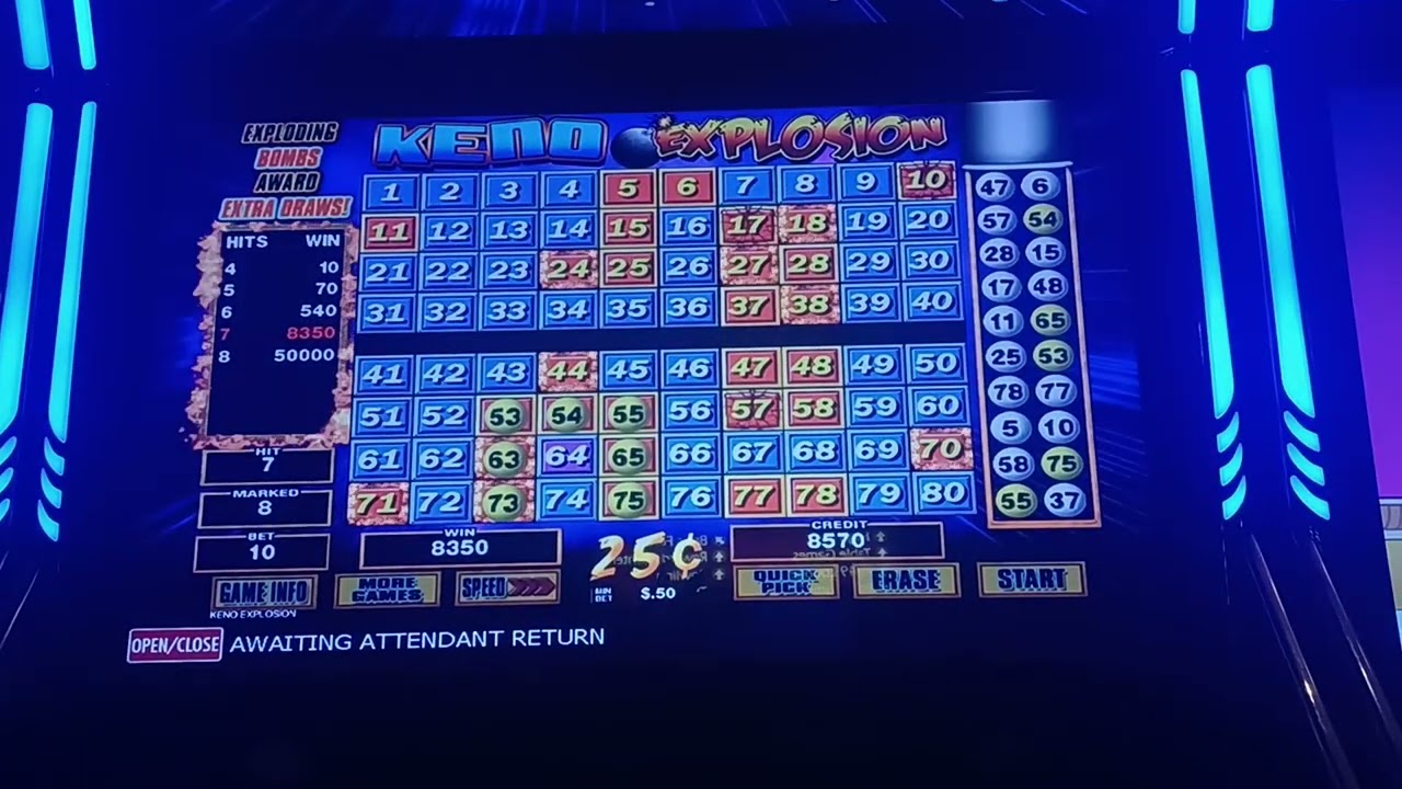 Santa fe station!!! 7 outta 8..on keno explosion