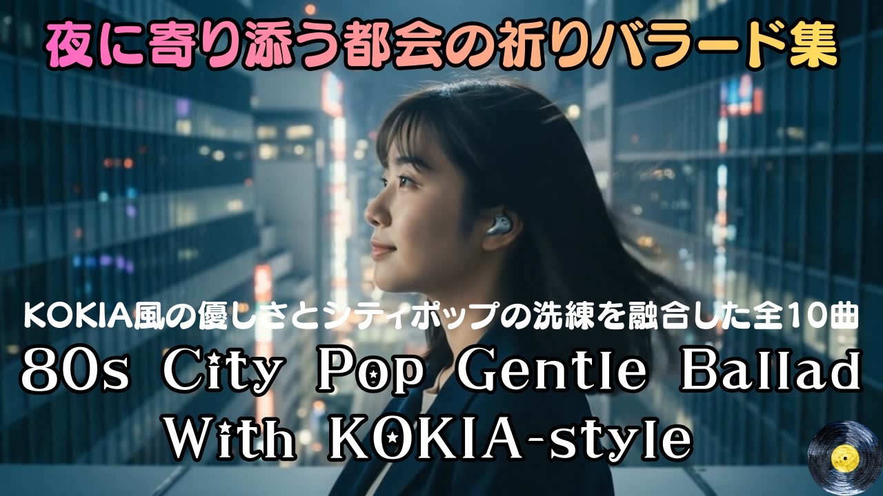 【夜に寄り添う都会の祈りバラード】80s City Pop Gentle Ballad With KOKIA-style