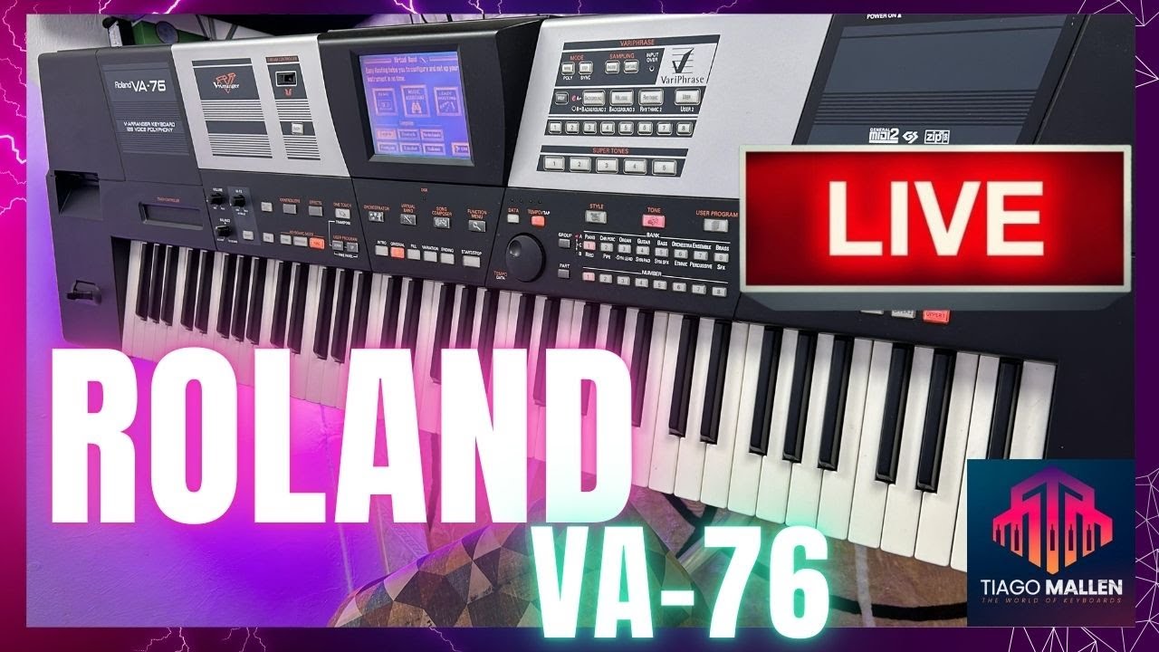 LIVE ROLAND VA-76 (LINK PARA PARTICIPAR DO SORTEIO NA DESCRIÇÃO ) COM TIAGO MALLEN #tecladista