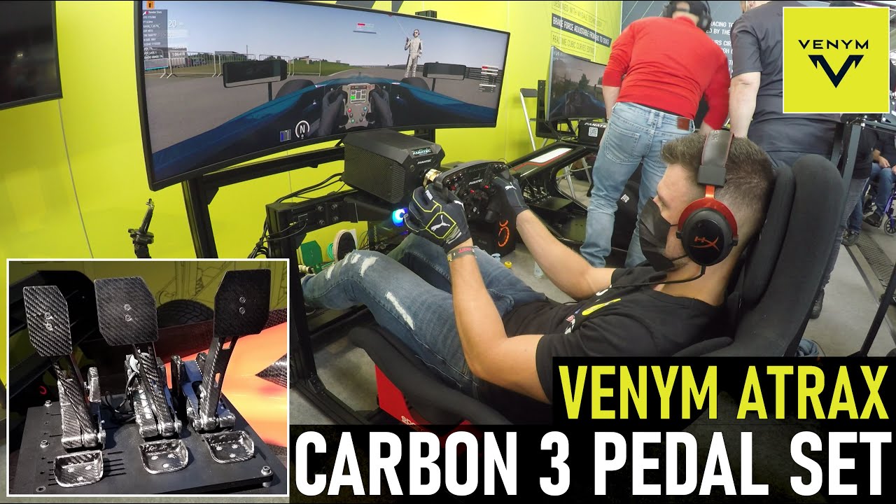 Venym Atrax 3 Sim Racing Pedals - Carbon & Aluminium + Test Drive