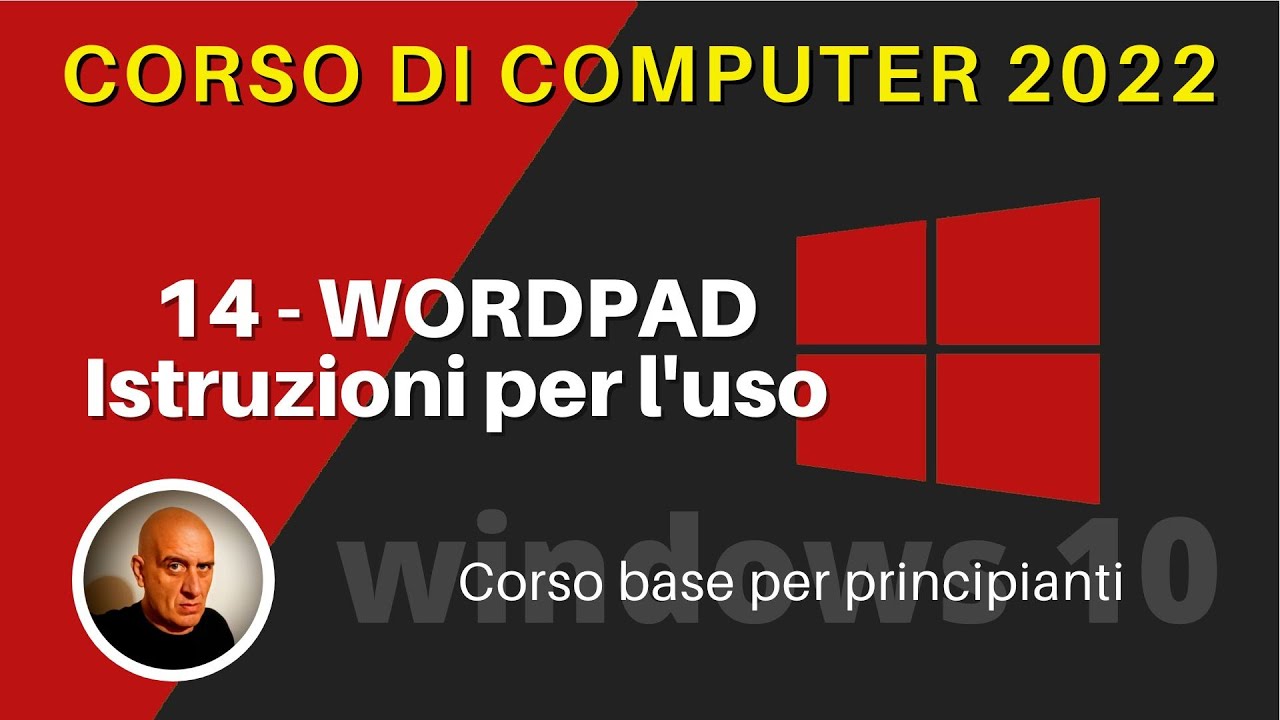 14) Wordpad guida all'uso | Corso di computer principianti 2022