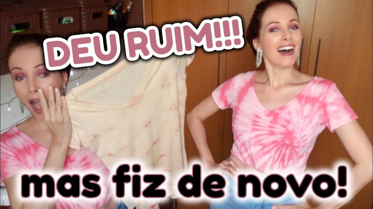 TIE DYE: fiz em casa com água sanitária! BLOG DA ANA!