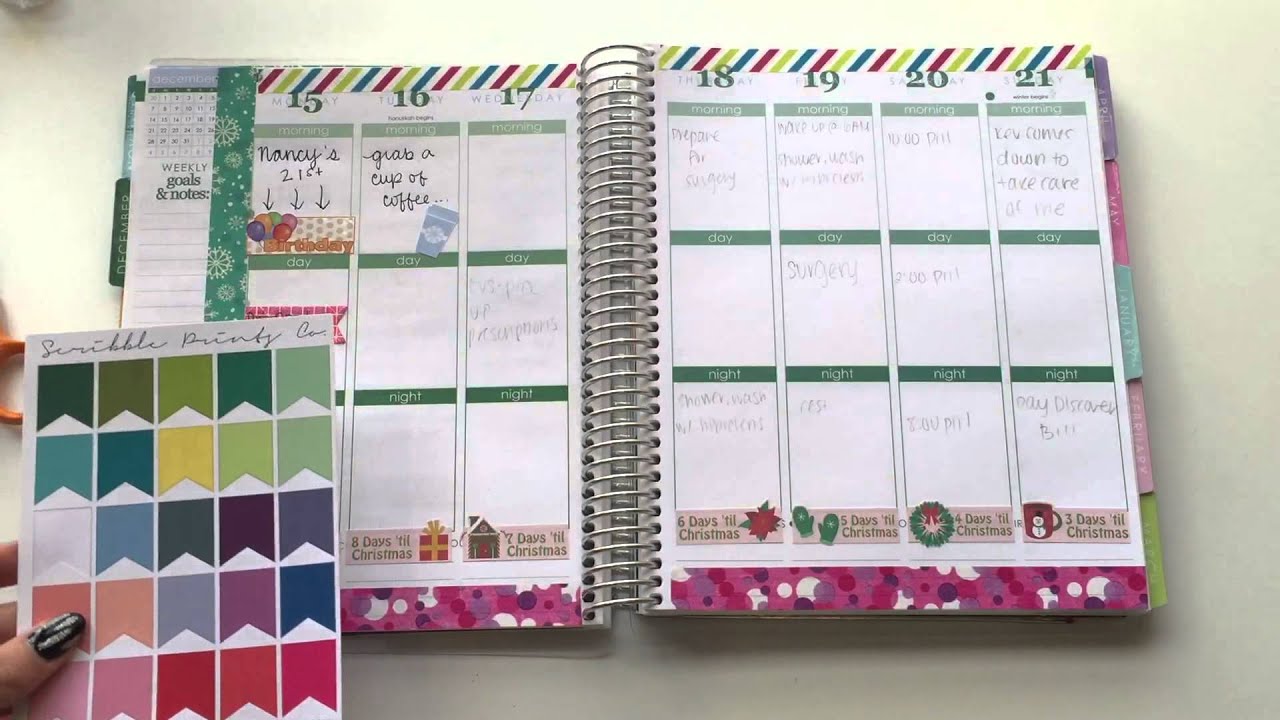 Erin Condren Weekly Deco Tutorial