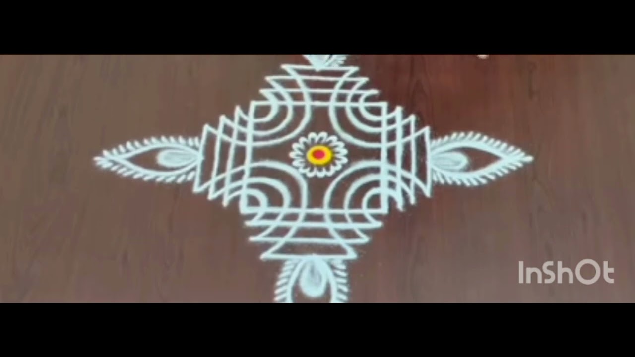 Easy line rangoli #trending #rangoli #latest #muggulu 