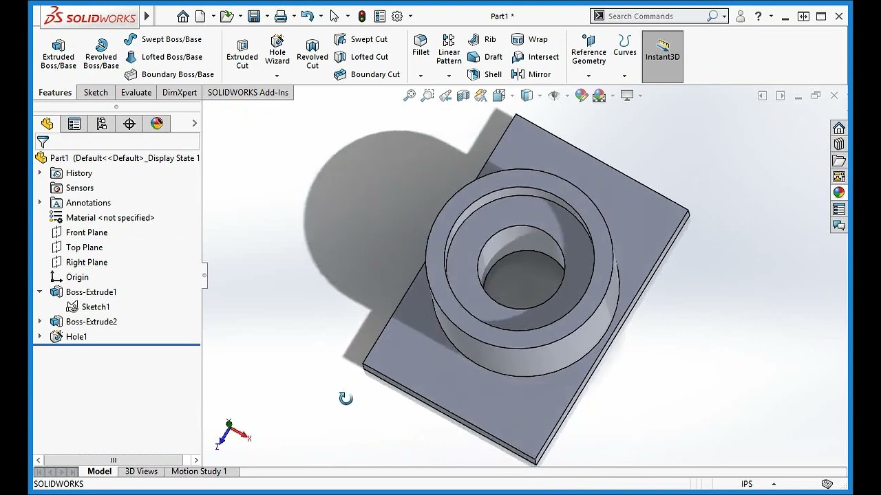 SOLIDWORKS - Introduction to the Hole Wizard