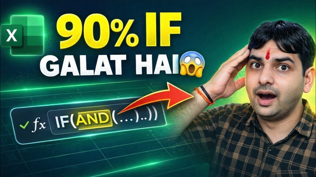 90% people use IF + AND + OR formula wrongly 😱