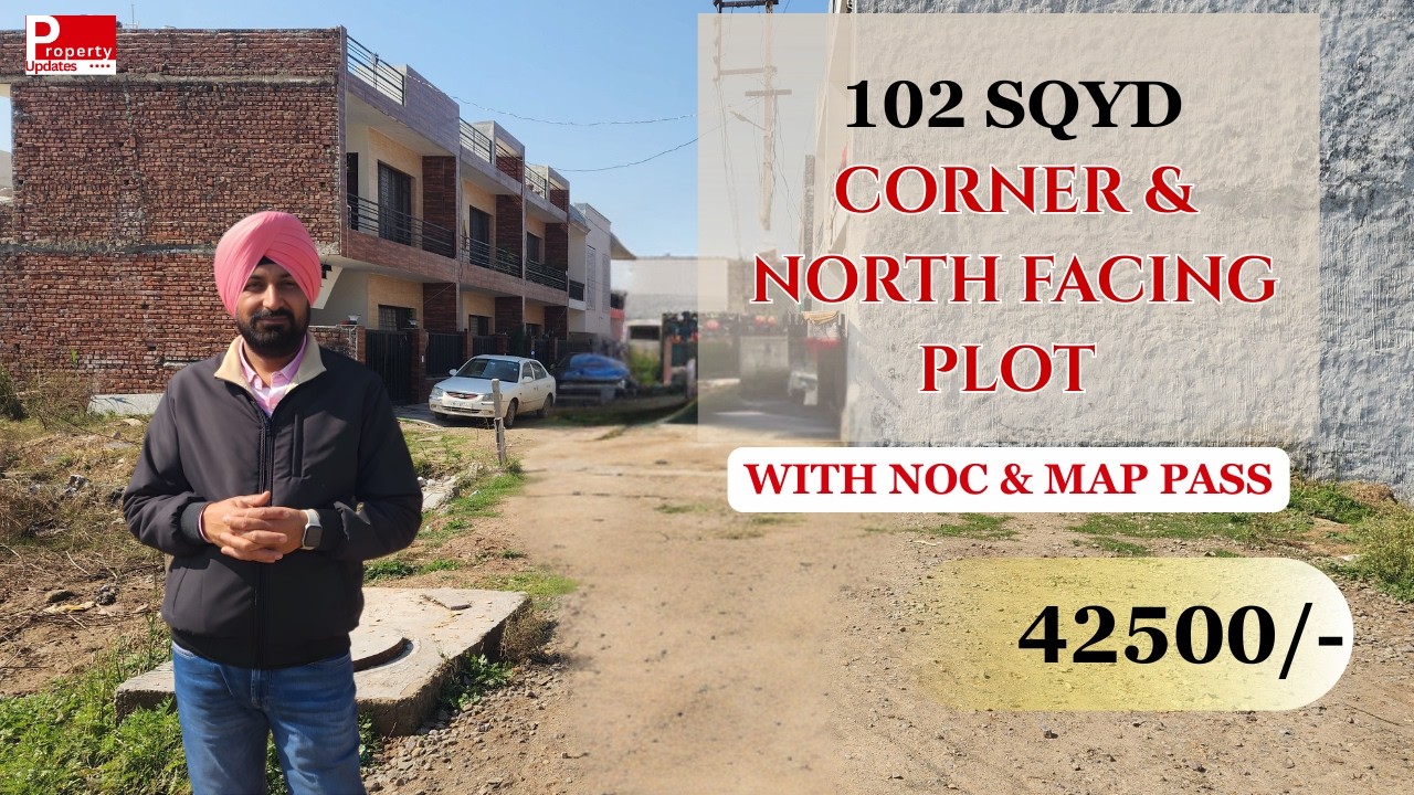 Prime 102 Gaj Corner Plot for Sale | Map Passed | Sector 124 Mohali