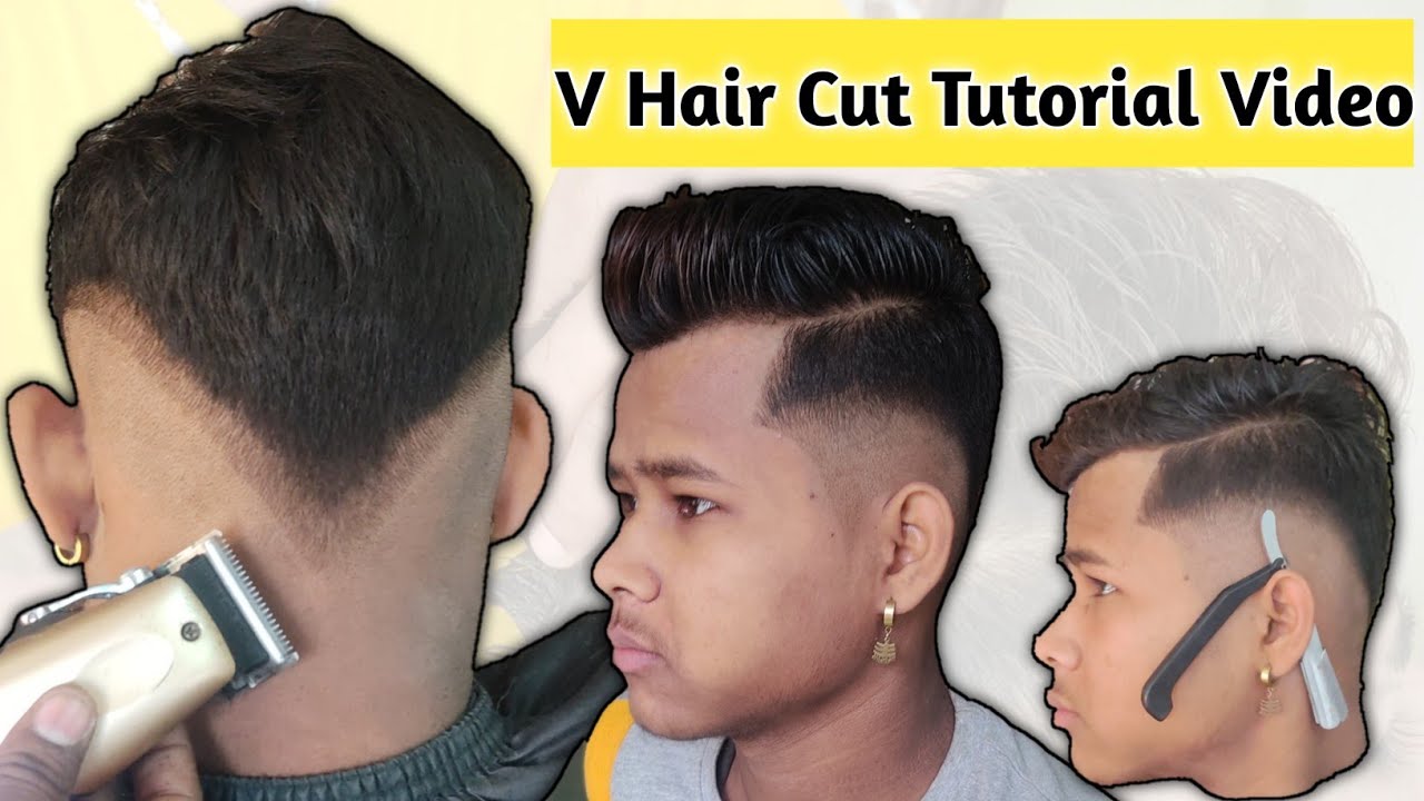 V हेयर कटिंग करने का सही तरीका / tutorial video / Sahil barber