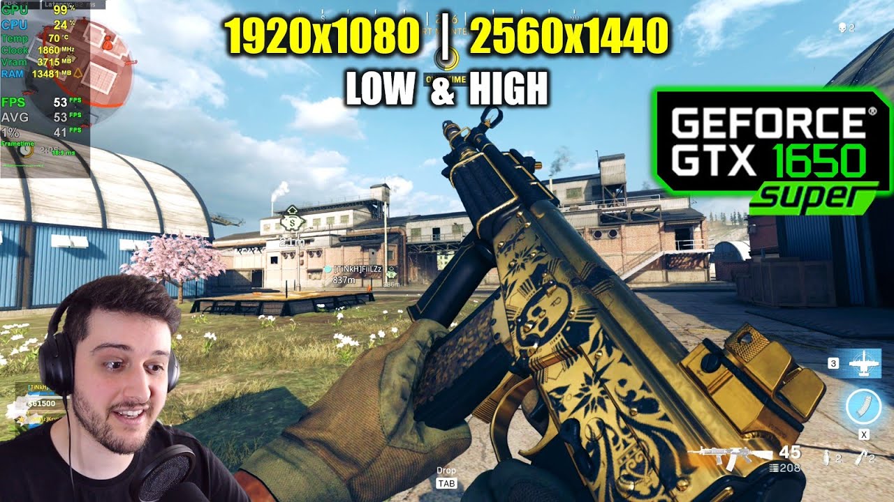 GTX 1650 Super | COD Warzone - 3 сезон - 1080p, 1440p / Низкие и высокие настройки