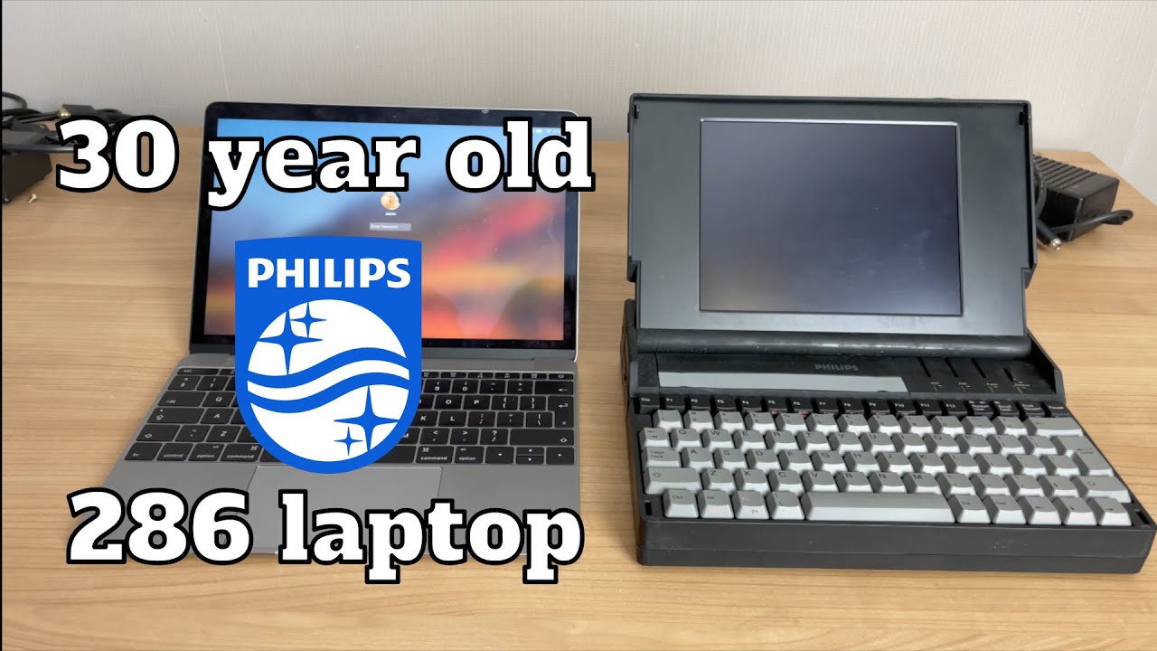 30yr old Philips PCL 203 286 laptop at a whopping 12MHz