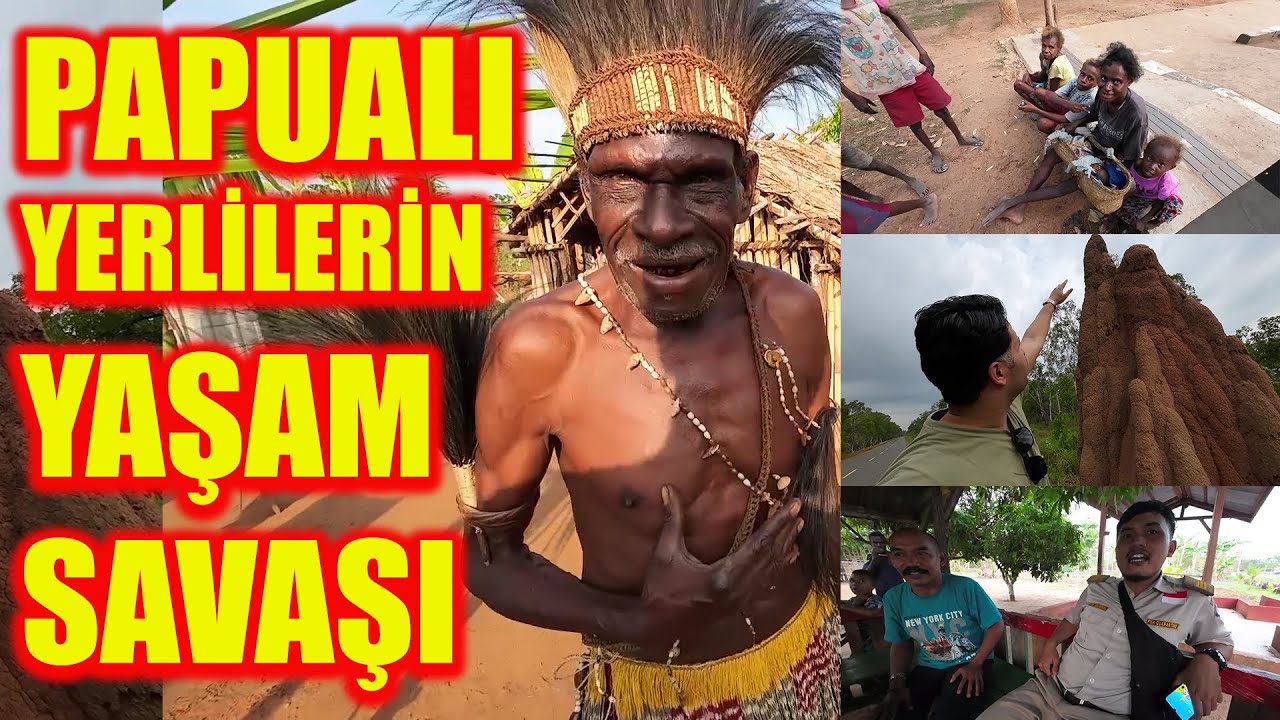 ENDONEZYA PUPUA ADASINDA YERLİLERİN YAŞAM SAVAŞI-ENDONEZYA DA ZAMANIN BAŞLADIGI YERE GİTTİK!#papua
