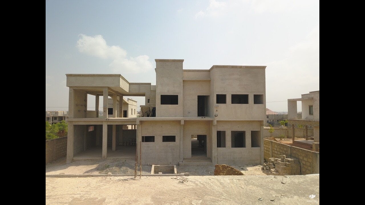 || Building A Modern Home || Quality Exterior Plastering Drone Footage Using The best Sand ||
