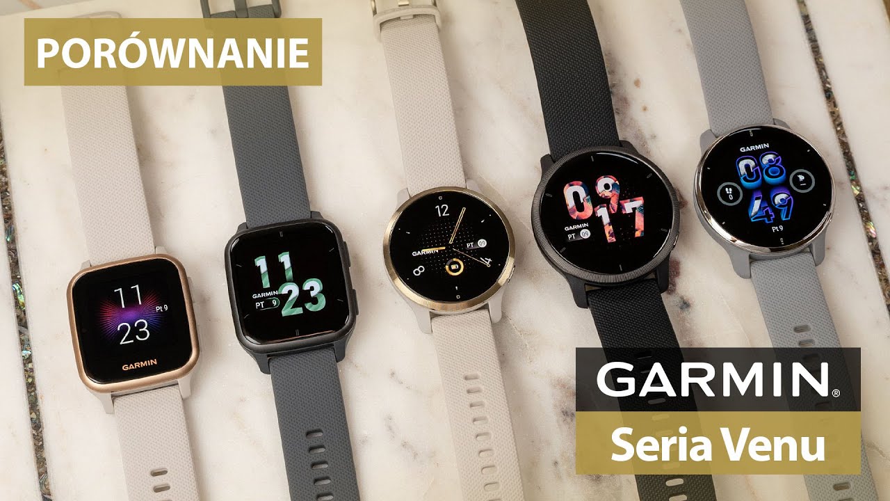 Porównanie zegarków Garmin Venu Sq/Sq 2, Venu 2/2s, Venu 2 Plus