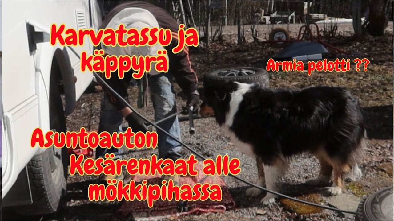 Asuntoautoon kesärenkaat mökkipihassa, onnistuuko?