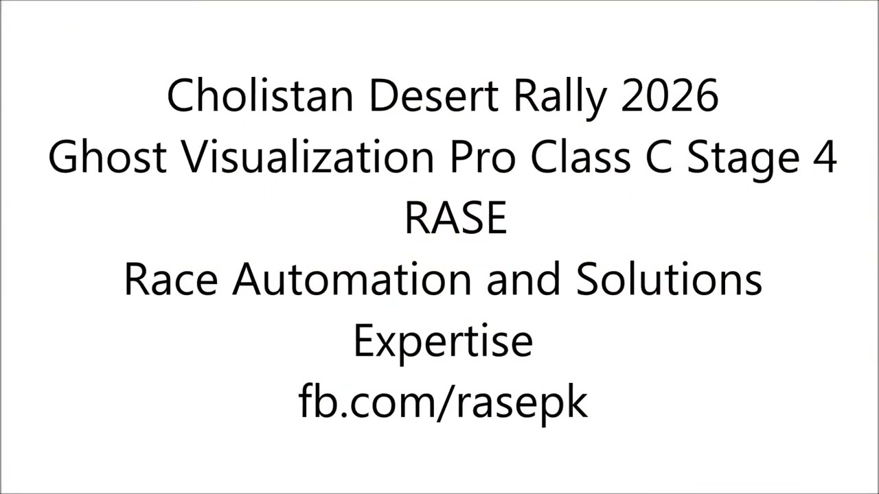 Cholistan Desert Rally 2026 Ghost Visualization With Speed And Distance Graph C Pro Class  All Stage