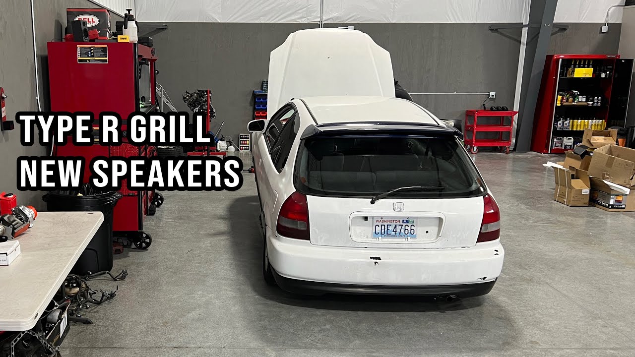 Budget Boosted EK Hatch Build Ep. 2 | Type R grill and Speakers