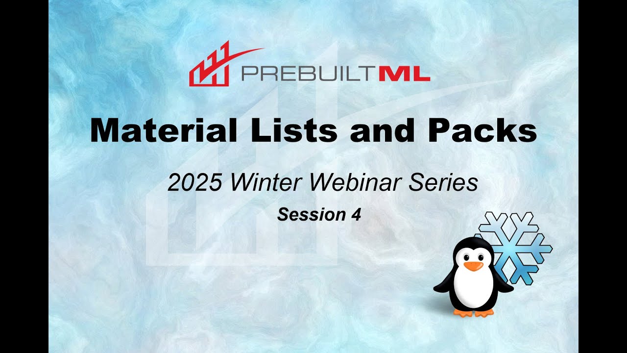 Material Lists & Packs | Winter Webinar Series 2025