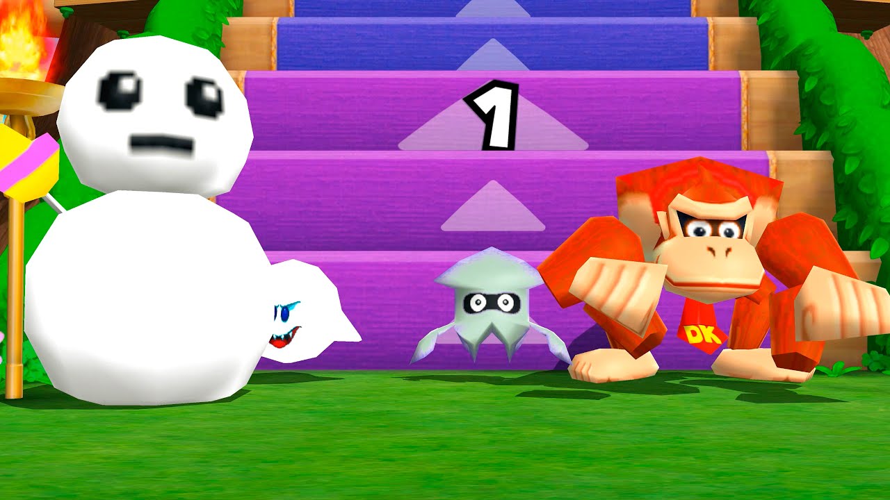 Mario Party 9 Mod - Step It Up 7 Wins - Boo Vs Blooper Vs Donkey Kong #Stepitup7Wins