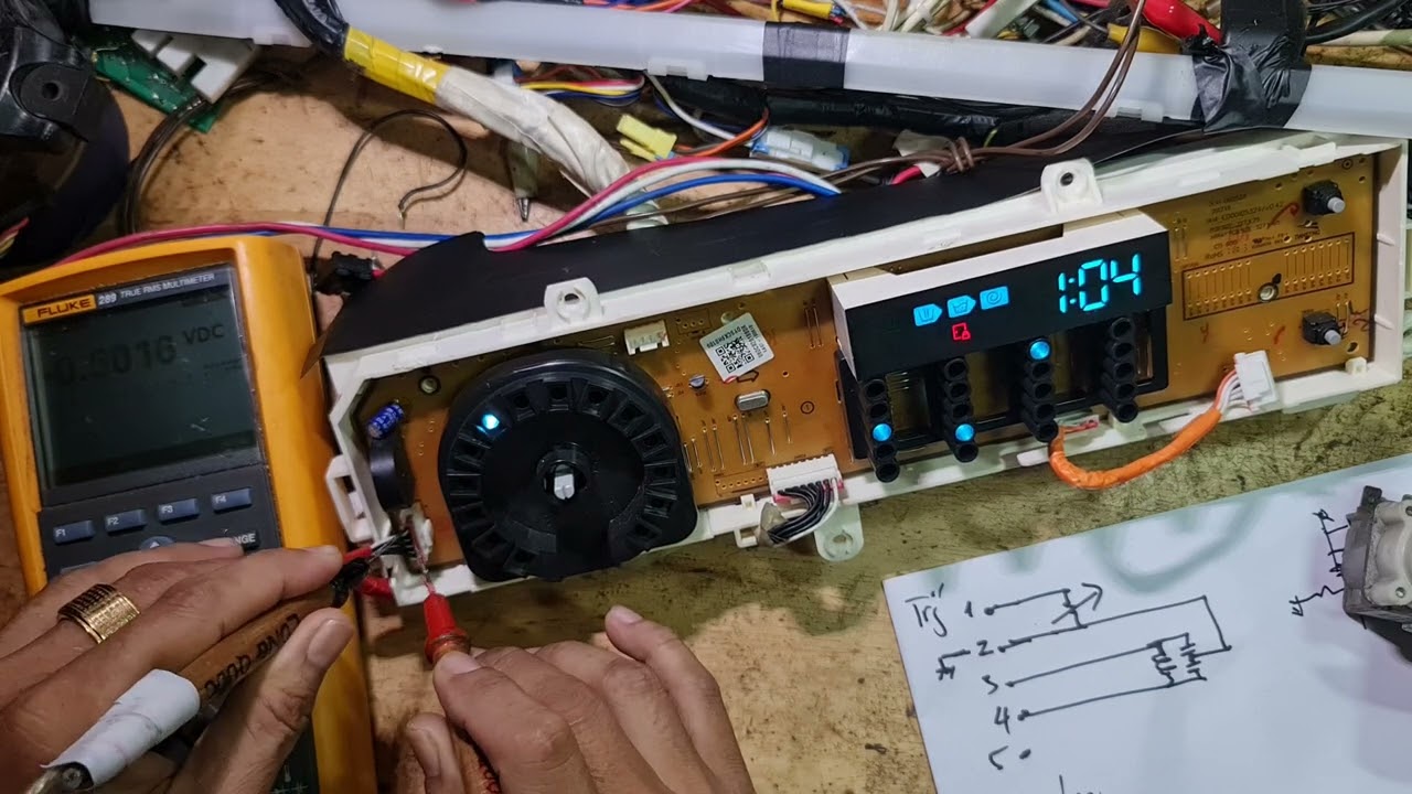 Hướng dẫn chi tiết lỗi máy giặt Samsung inverter kêu cái ting rồi đứng im không chạy, sửa  máy lạnh.