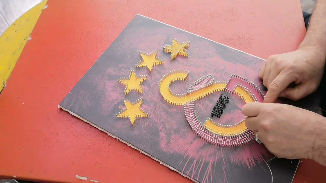 #Filografi Takım Logoları. GS Logosu-2 Alt Kat Örgü Tekniği. Usta Öğretici Kaya Tuncer.