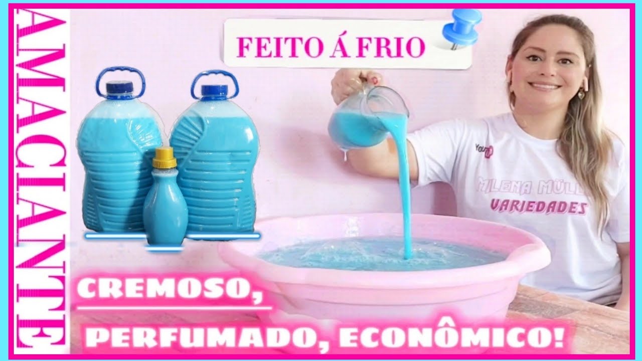 🔴AMACIANTE FEITO Á FRIO CREMOSO, PERFUMADO, CONCENTRADO QUE FIXA O PERFUME NAS ROUPAS-O MELHOR🔴