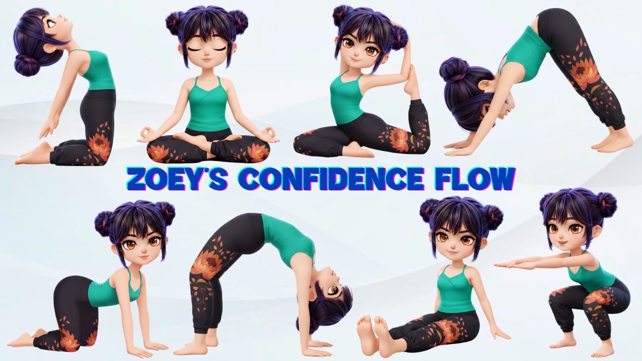 Zoey's Confidence Flow | Yoga for Confidence & Stability | Sunny Rainbow Yoga