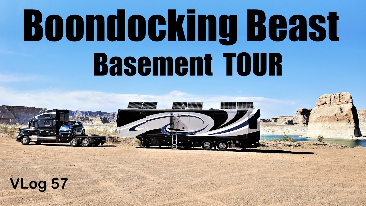 Basement Exterior Tour. CUSTOM SPACECRAFT RV BOONDOCKING / RV LIFE / fulltime RV /Glamping