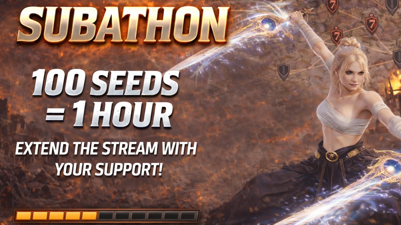 DAY 6 SUBATHON!! 100 SEEDS = 1 JAM! TURU DEK!