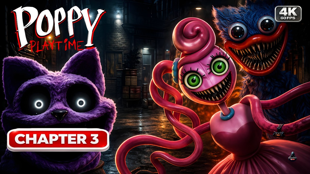 The Scariest Huggy Wuggy Horror Yet | Poppy Playtime Chapter 3 | 4K No Comm|