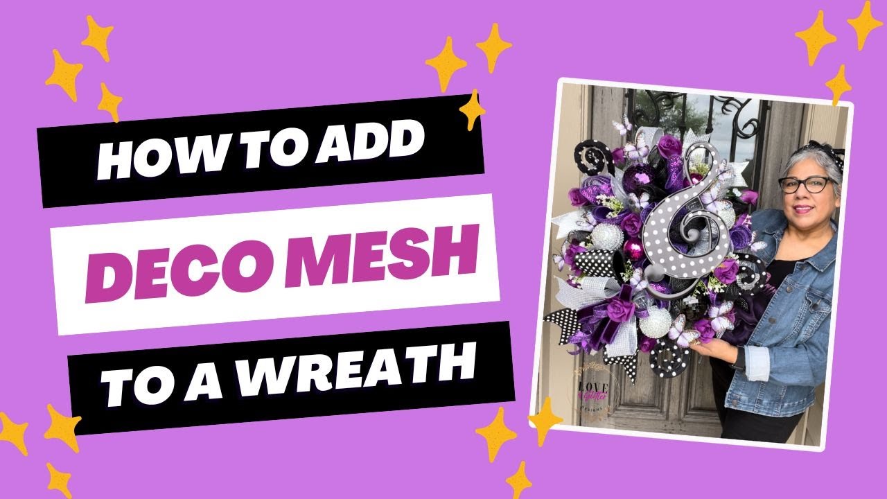 Adding Deco Mesh to an Evergreen Wreath Base #wreathdesign #decomeshwreath #wreathtutorial