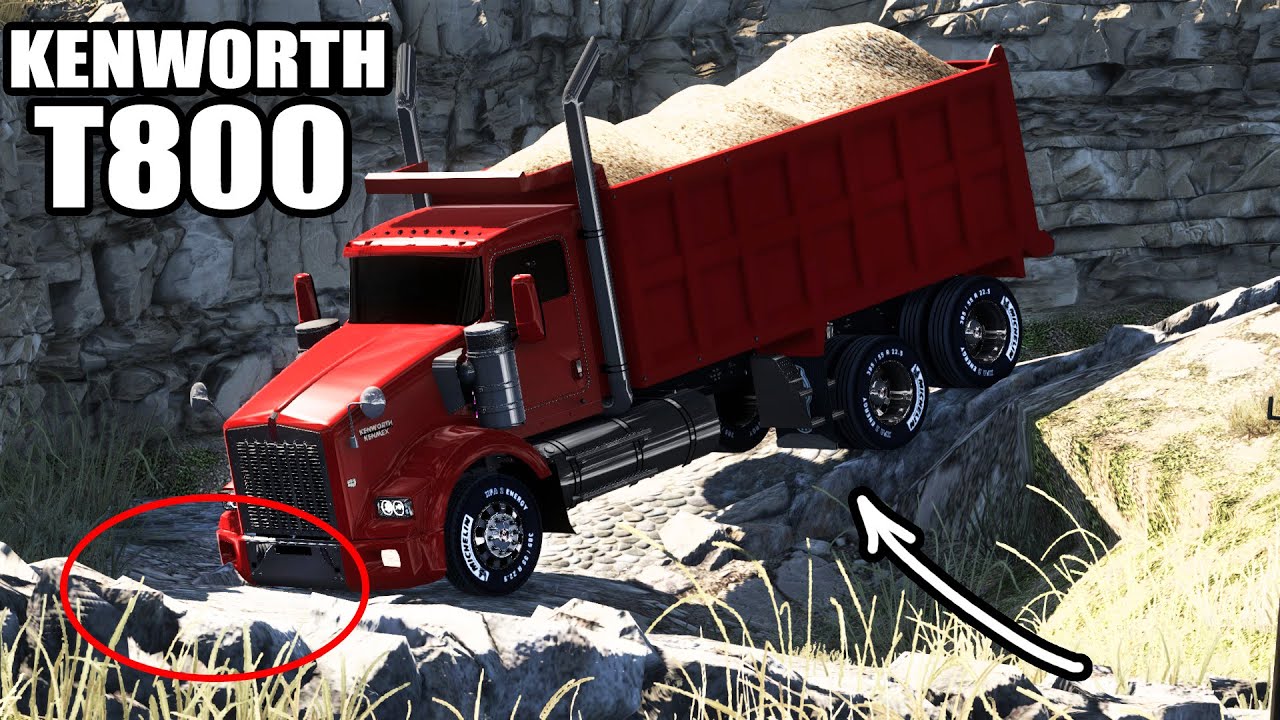 VOLQUETA Kenworth T800 Transportando ARENA Camino EXTREMO Mapa Mexico American Truck Simulator