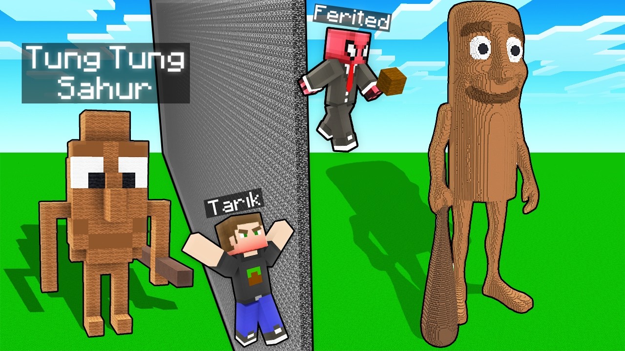 YAPI KAPIŞMALARINDA TUNG TUNG SAHUR İLE TROLLEDİM - Minecraft