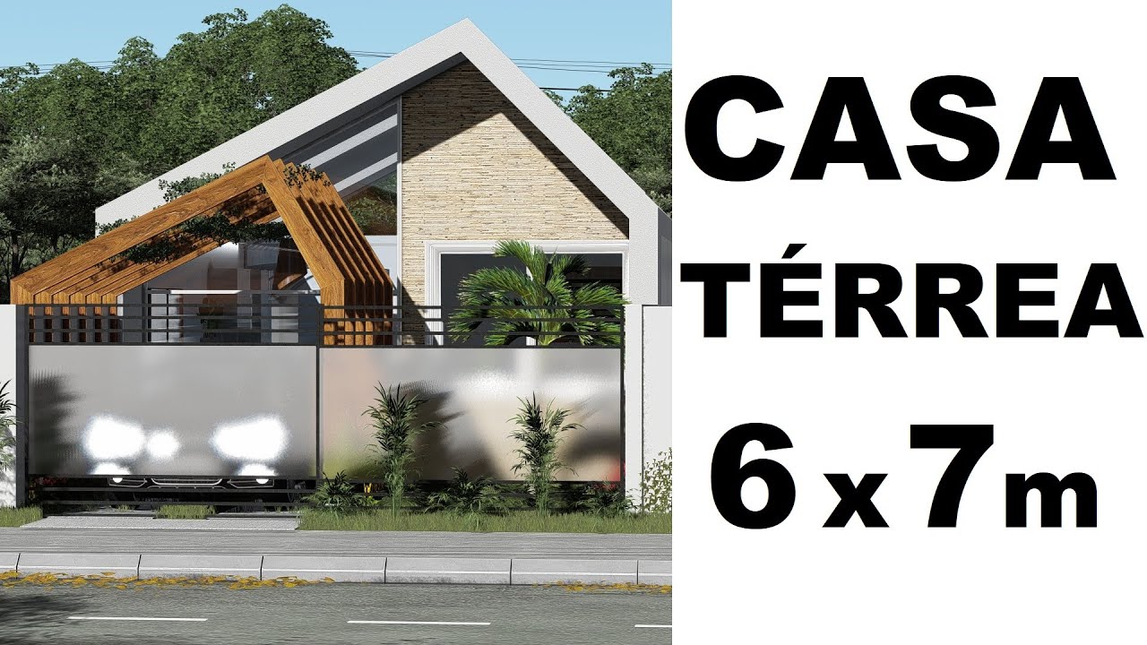 CASA PEQUENA DE 6 x 7 metros - TÉRREA COM 2 QUARTOS